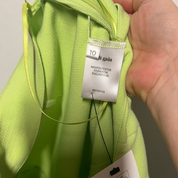 Cult Gaia Neon Green Women’s Slacks - Size 10 - Picture 3 of 5